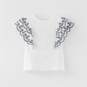 Zara EMBROIDERED SHIRT Girl  size 7